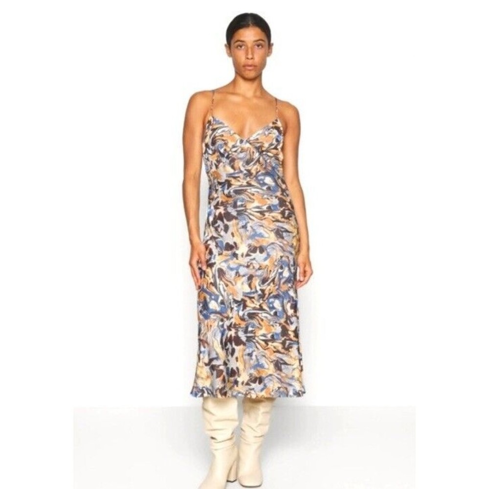 NWT  Abercrombie & Fitch V Neck Midi Dress Size Large